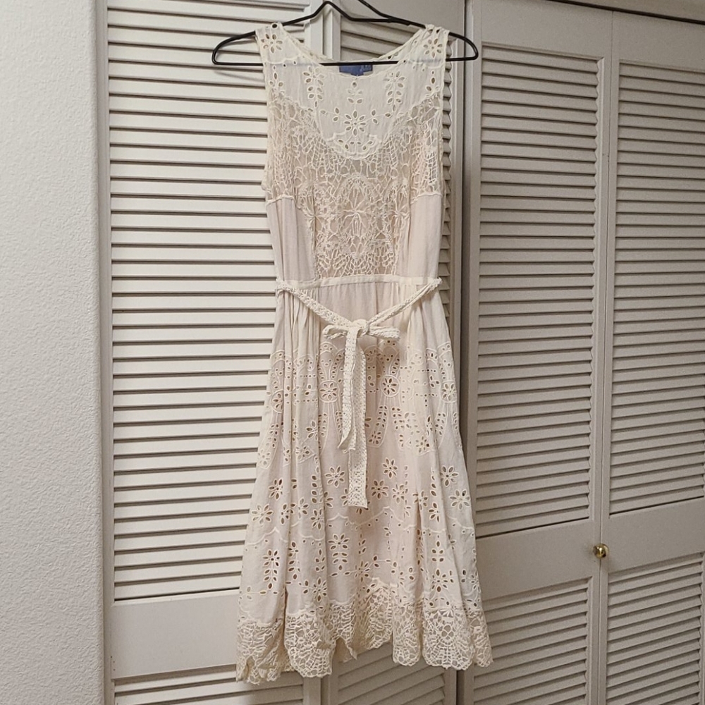 Anthropologie lace eyelet dress